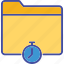 stopwatch, folder, document, storage 