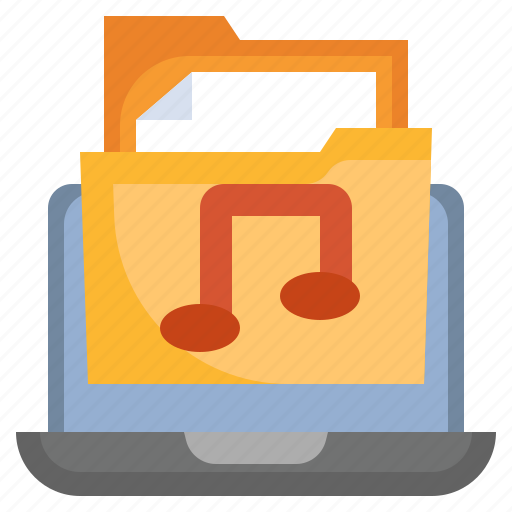 Music, files, folders, document, laptop, player icon - Download on Iconfinder