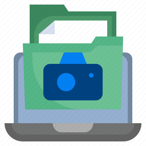 Photo, files, folders, document, laptop, camera icon - Download on Iconfinder