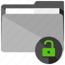 archive, folder, lock, safety, security, unlock