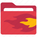 flames, design, folder, files, computing, fire