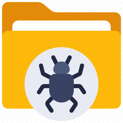 Folder, bug, files, computing, error, fix icon - Download on Iconfinder