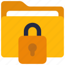 locked, folder, files, computing, lock