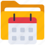 schedule, folder, files, computing, calendar 