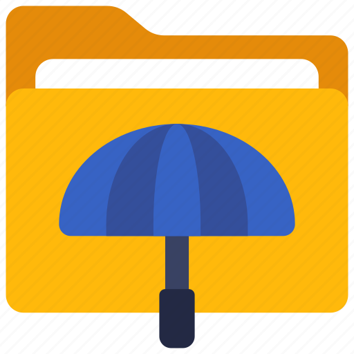 Umbrella, folder, files, computing, insurance icon - Download on Iconfinder
