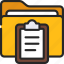 checklist, folder, files, computing, clipboard 