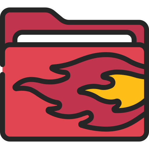 Flames, design, folder, files, computing, fire icon - Download on Iconfinder