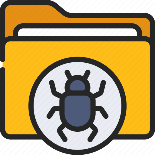 Folder, bug, files, computing, error, fix icon - Download on Iconfinder