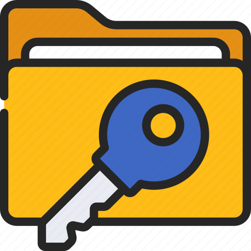 Key, folder, files, computing, unlock icon - Download on Iconfinder