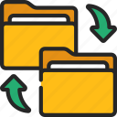 transfer, folder, files, computing, arrows, move