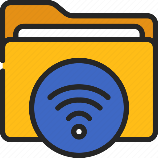 Wifi, folder, files, computing, wireless, internet icon - Download on Iconfinder
