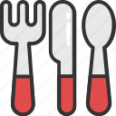 cutlery, dining, fork, knife, spoon
