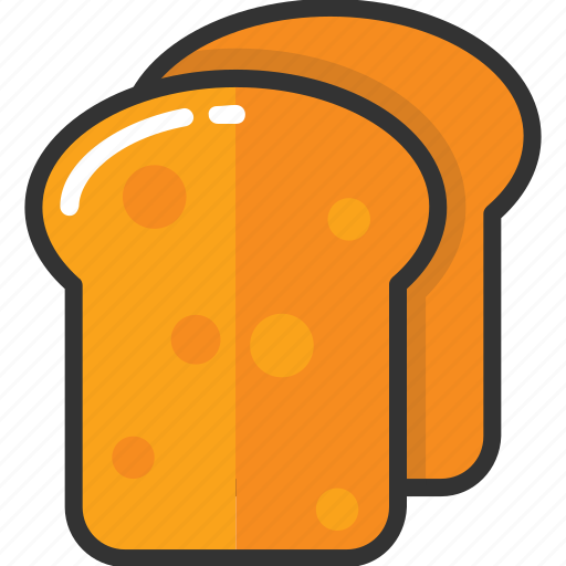 Bread, bread slice, breakfast, food, toast icon - Download on Iconfinder
