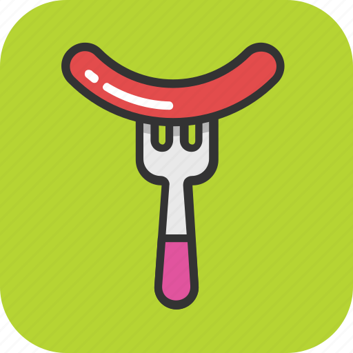 Barbecue, bbq, food, fork, sausage icon - Download on Iconfinder