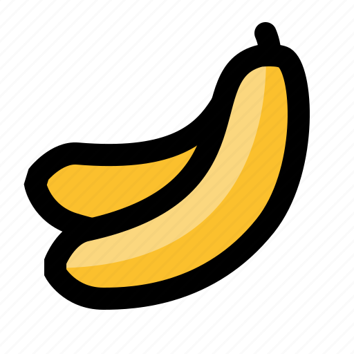 Banana, bananas, dessert, food, fruit, sweet, vegan icon - Download on Iconfinder