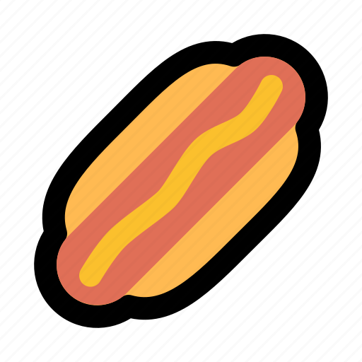 Hotdog, dog, fastfood, hot, junkfood, mustard, sausage icon - Download on Iconfinder