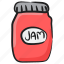 bread jam, jam bottle, jam jar, jelly spread, strawberry jam 