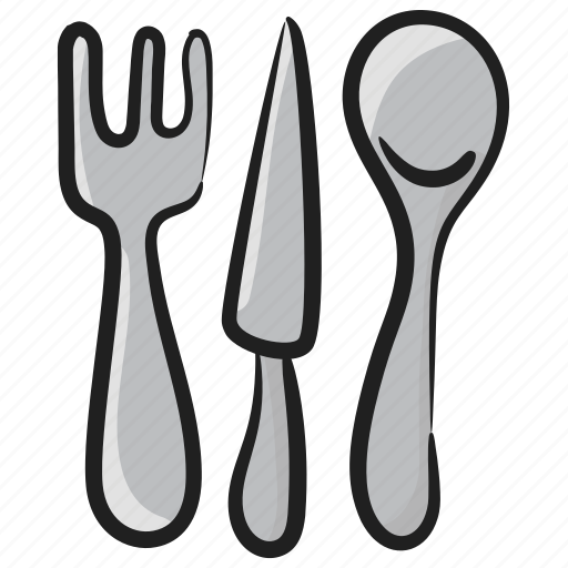 Cutlery, dining accessories, fork knife, silver cutlery, tableware icon - Download on Iconfinder