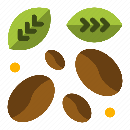Bean, coffee, leaf icon - Download on Iconfinder