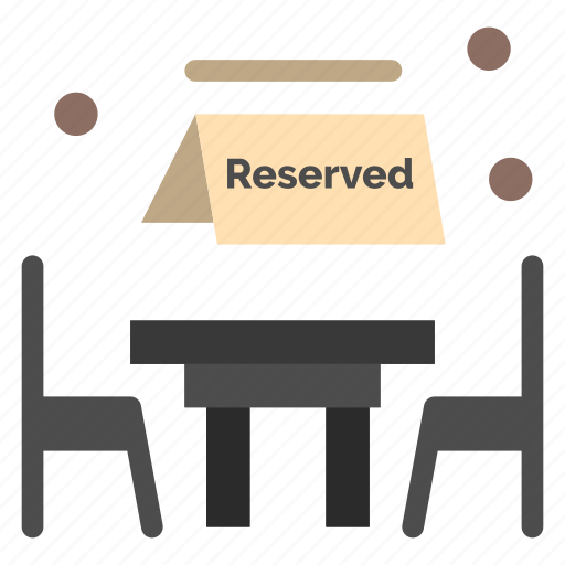Dinner, food, meal, reserved, table icon - Download on Iconfinder