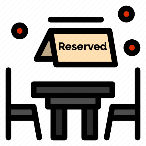 Dinner, food, meal, reserved, table icon - Download on Iconfinder