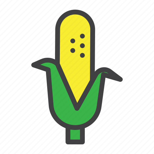 Corn, maize, cob, leaf icon - Download on Iconfinder