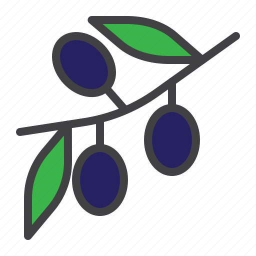 Olives, branch, leaves icon - Download on Iconfinder