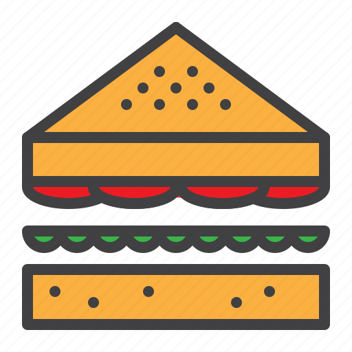 Sandwich, triangular, bread, breakfast icon - Download on Iconfinder