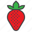 strawberry, fruit, leaf 