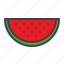 watermelon, fruit, slice 
