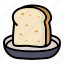 bread, breakfast, food, toast, plate, bakery 