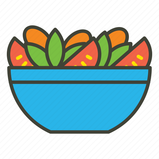 Salad, vegetable, bowl, mixed, fresh, dieting, veggies icon - Download on Iconfinder