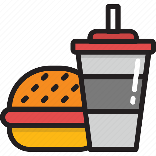 Burger, fast food, hamburger, junk food, soft drink icon - Download on Iconfinder