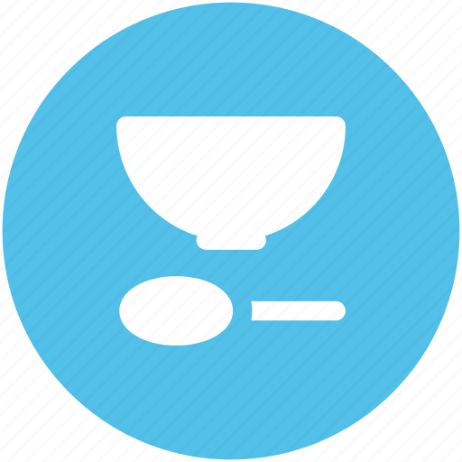 Bowl, caffe latte, cereal, kitchen utensils, soup, spoon, spoon and bowl icon - Download on Iconfinder