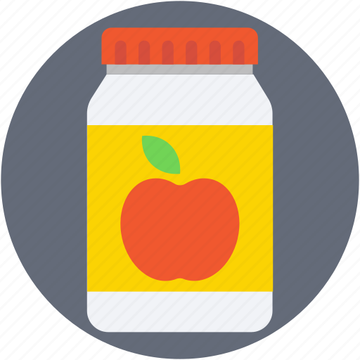 Apple jam, apple jelly, jam jar, marmalade, preserved food icon - Download on Iconfinder
