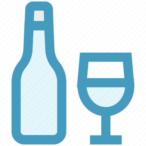 Alcohol, bottle, bottle and glass, drinking, glass, wine icon - Download on Iconfinder
