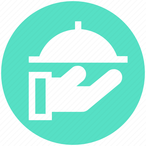 Food, hand, platter, restaurant, serving, waiter icon - Download on Iconfinder