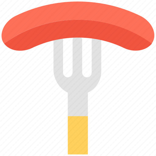 Barbecue fork, barbecue sausage, bbq, hotdog, sausage icon - Download on Iconfinder