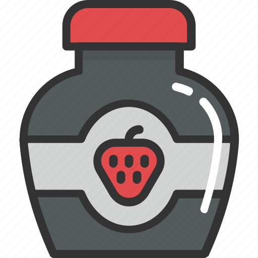 Food, jam jar, jar, marmalade, strawberry jam icon - Download on Iconfinder
