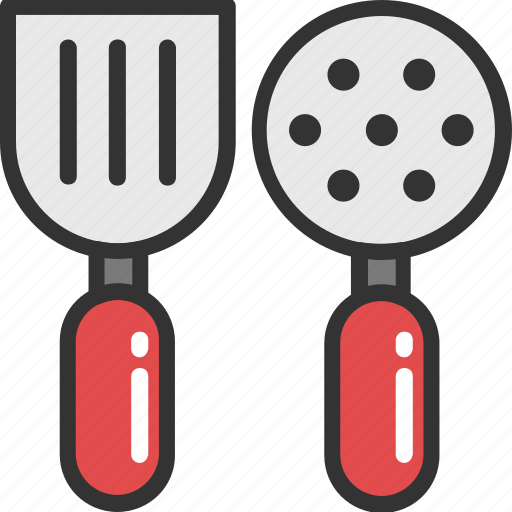 Cooking, kitchen utensils, skimmer spoon, spatula, turner icon - Download on Iconfinder