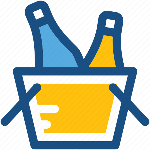 Bucket cooler, champagne bucket, wine bottle, wine bucket, wine cooler icon - Download on Iconfinder