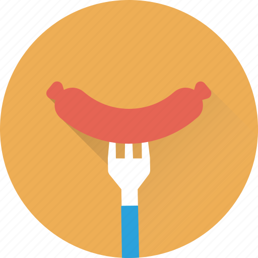 Barbecue fork, bbq, food, hotdog, sausage icon - Download on Iconfinder