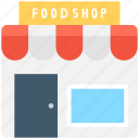 food shop, food store, kiosk, market, superstore