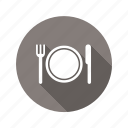 fork, plate, restaurant, food, lunch, eat, knife