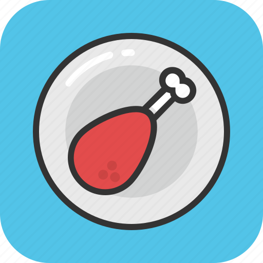 Chicken, drumstick, food, leg piece, roast icon - Download on Iconfinder