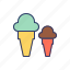icecream, ice, cold, sweet, ice cream, cone, dessert 