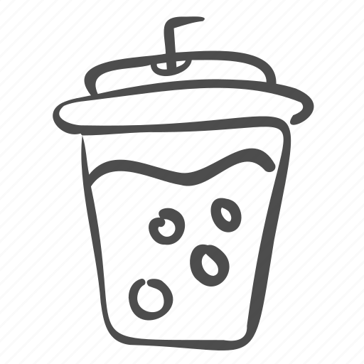 Boba, bubble, tea, milk, ice, delivery, take icon - Download on Iconfinder