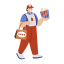 snack delivery, popcorn, food, order, character 