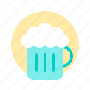 beer, foam, glass, mug, drink