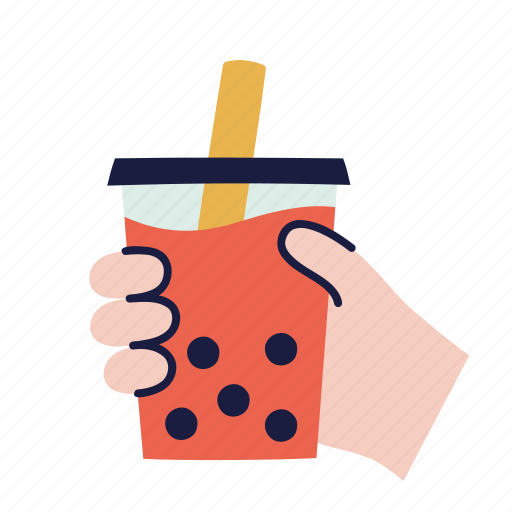 Bubble, tea, boba, drink, milk, pearl, doodle icon - Download on Iconfinder